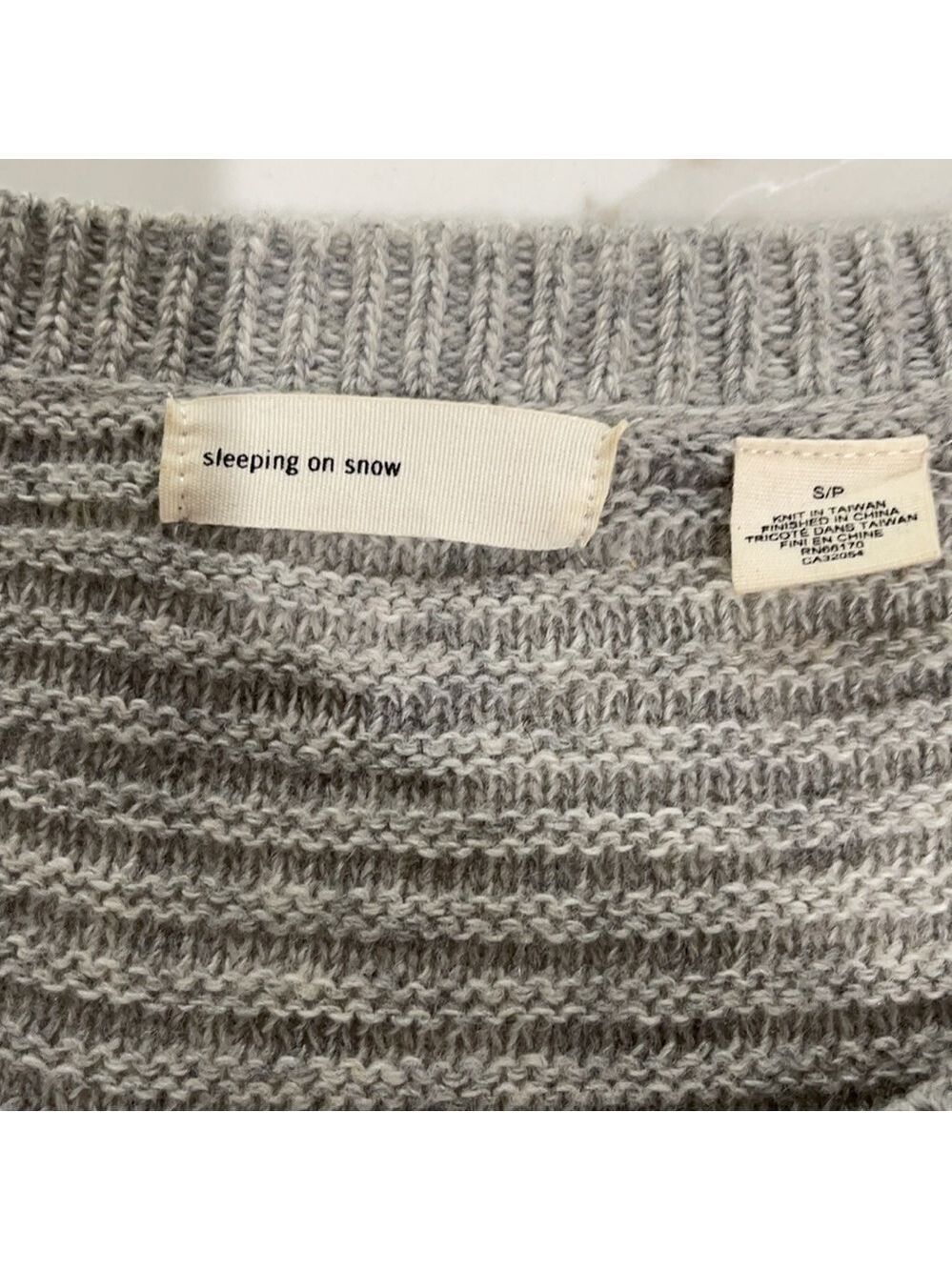 Anthropologie eyelash stripe ruffle hem sweater SZ S - Picture 5 of 6